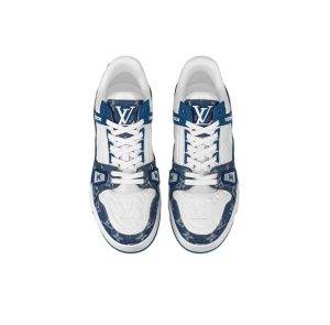Louis Vuitton LV Trainer Monogram Denim White Blue