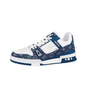 Louis Vuitton LV Trainer Monogram Denim White Blue